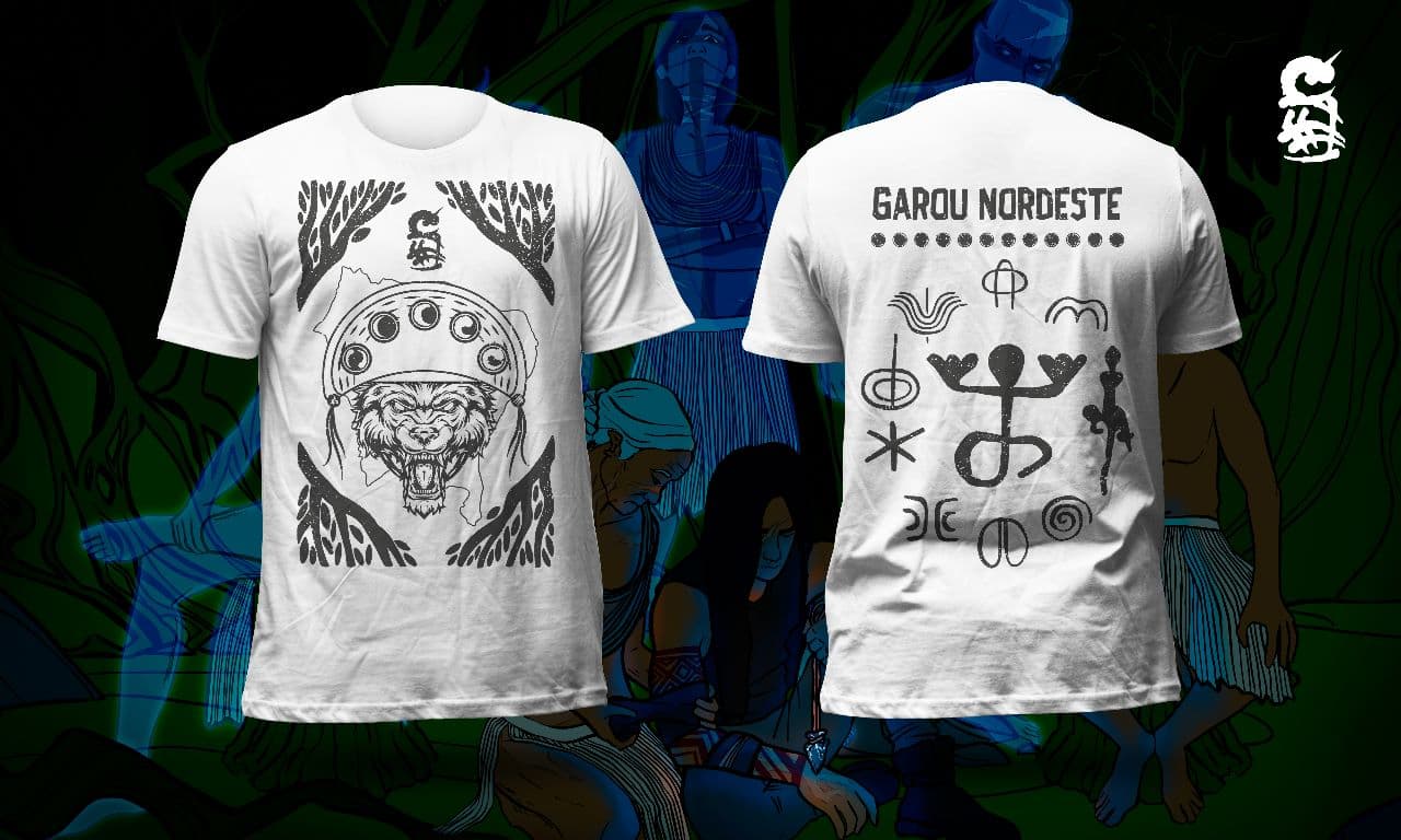 Modelo branco da camisa do Garou Nordeste